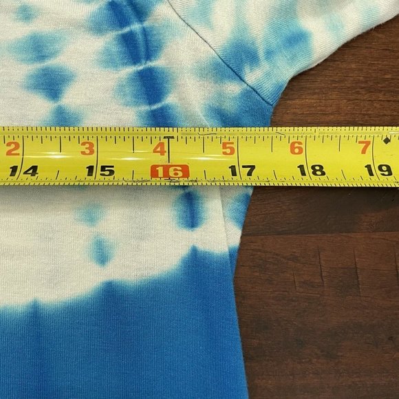 Soft Surroundings Size S Blue Tie Dye Tunic Top Jersey Knit Boho Hippie Stretch‎ - Picture 12 of 13